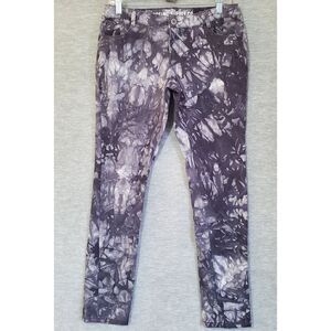 Mossimo Supply Co Jeans Womens 11 Fit 6  Gray Skinny Straight Tie Dye Denim